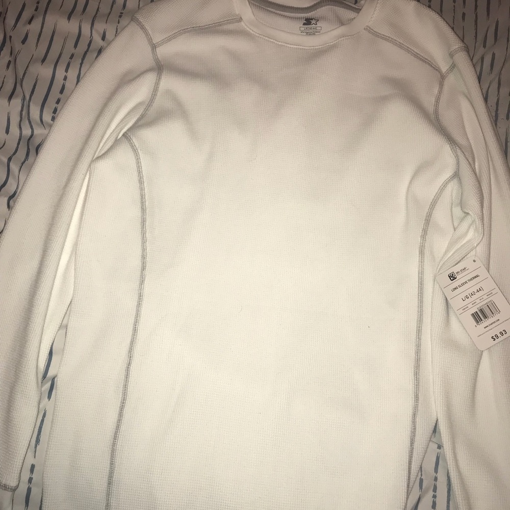 White workout long tee